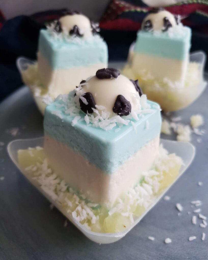 Dessert inspiré du drapeau de l'Argentine, créé pour une collection de la Coupe du monde de football.